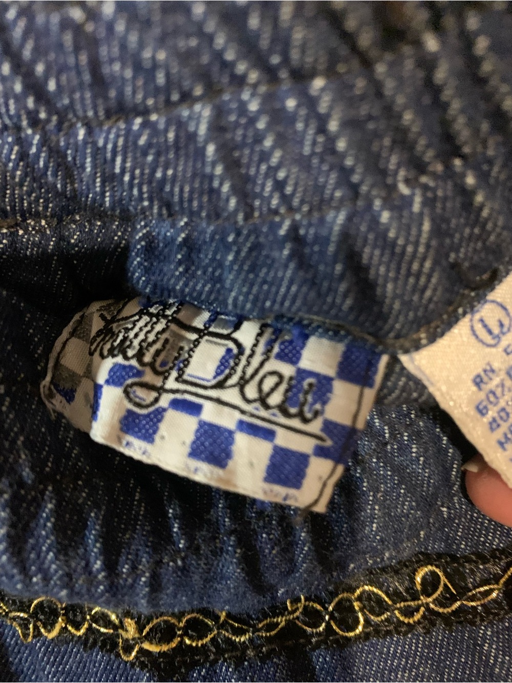 Vintage cottage core vibes Floral Boho Maxi Skirt in blue Jean  and Multicolor - Picture 9 of 10